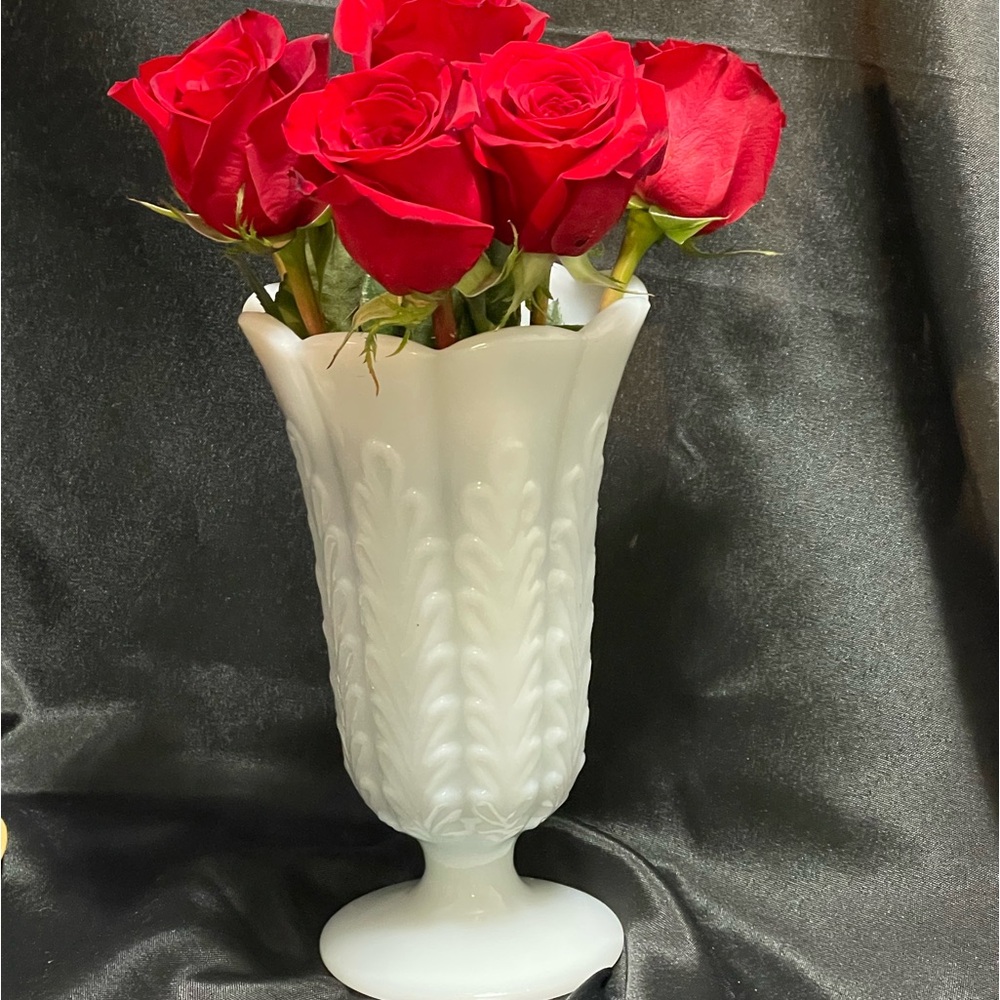 Vintage Milk Glass Vase!